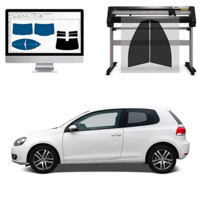 Volkswagen Golf 6 3P dal 2008 al 2012 Pellicole Oscuranti Vetri Pre-Tagliate Vetri Neri per Auto Oscuramento vetri in Italia