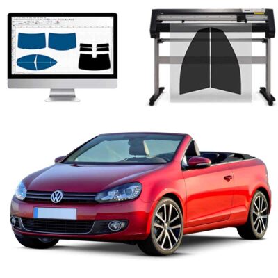 Volkswagen Golf Cabrio dal 2011 al 2016 Pellicole Oscuranti Vetri Pre-Tagliate Vetri Neri per Auto Oscuramento vetri in Italia